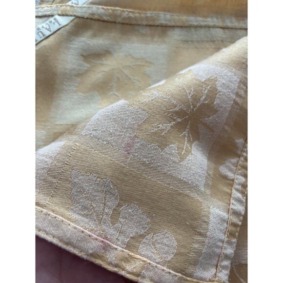 Ralph Lauren Leaf Print Napkins Set of 6 Fall Gold Holiday Table Setting 20” - Picture 5 of 7